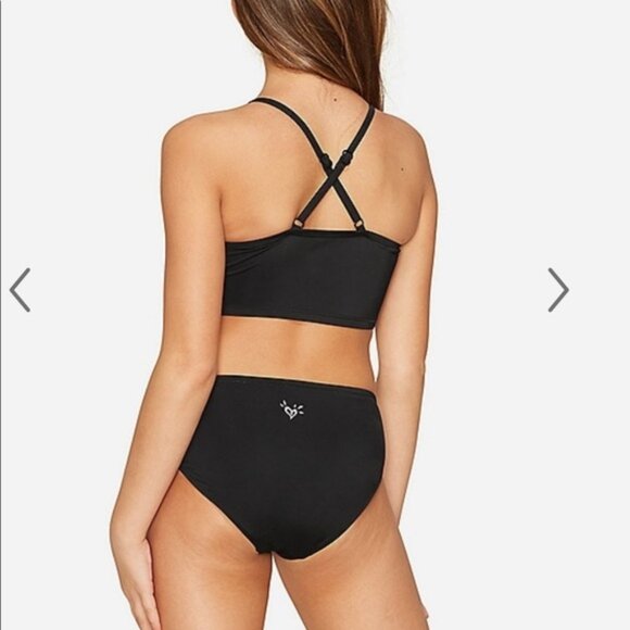 Black 2 Pcs Justice Bikini Swimsuit Size 8 - Picture 13 of 14